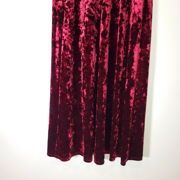 Nicole Miller Burgundy Velvet Maxi Dress 2 - Picture 3 of 7